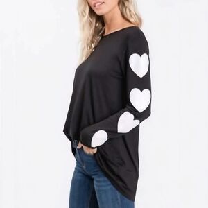 New Heimish Black Heart Top